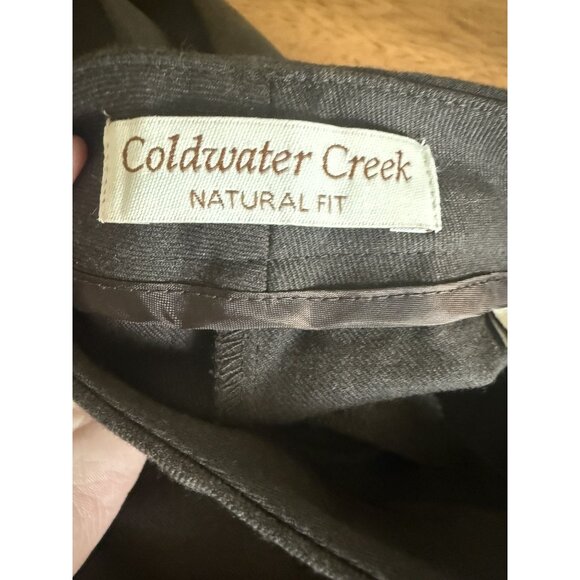 Coldwater Creek Womens Brown Natural Fit Dress Pants Size 16 READ - Picture 4 of 11